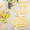 thumbnail image 6 of 60PCS Yellow Plates - Heavy Duty Yellow Plastic Plates Disposable 10.25inch & 7.5inch for Easter Party/Wedding/Spring - Serve for 30 guests, 6 of 8
