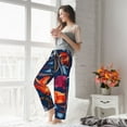 thumbnail image 4 of Uemuo Tropical Flower Pattern Women's Wide Leg Palazzo Lounge Pants with Pockets Light Weight Loose Comfy Casual Pajama Pants-Medium, 4 of 9