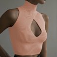 thumbnail image 3 of Playeras,Blusas y Tops,Ropa para Mujer Básicos camisetas sin mangas para las mujeres Chaleco sexy de verano Camisa de lana sin mangas para mujer Top elegante de moda (Pink, XL), 3 of 4