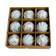 thumbnail image 1 of Juego de 9 bolas decorativas navideñas Macarena Adornos colgantes de bolas decorativas Azul claro, 1 of 8