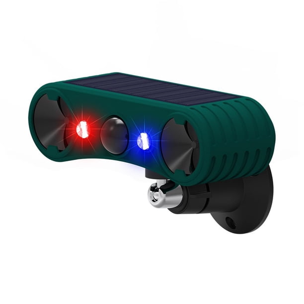 Repelente Ultrasónico Wdftyju Impermeable Solar con Sensor de Movimiento y Sirena LED