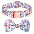thumbnail image 1 of Collar para perro con lazo y flores, el collar para perro de niña es adecuado para perros grandes y pequeños., 1 of 5