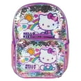thumbnail image 4 of Hello Kitty Travel Backpack Neon Rainbows Magic Sequins 5 Piece Set Lunch Bag Cinch Bag Gadget Case Water Bottle, 4 of 5