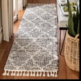 thumbnail image 4 of SAFAVIEH Melrose Giffard Geometric Shag Runner Rug, Grey/Ivory, 2'2" x 8', 4 of 7