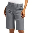 thumbnail image 2 of Inleife Fashion Women's Summer Shorts Casual Twill Solid Color Shorts Half Short Pants with Pocket, 2 of 5