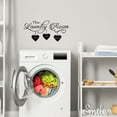 thumbnail image 3 of pdqouc Fashion Creative Laundry Bathroom Wall Decorative Stylish English Slogan Wall Stickers Home Room Letter Sign with Heart Can Be Removed, 3 of 5