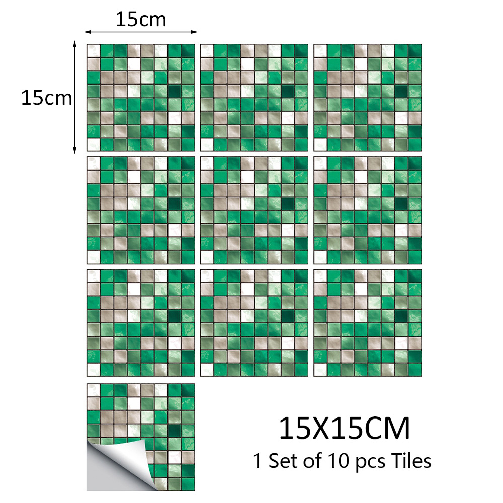 Mosaic Tile Sticker FunlifeSelf Adhesive Vinyl Wall Sticker Waterproof