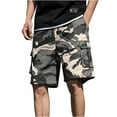 thumbnail image 2 of Men's Camo Shorts Summer Outdoors Casual Camouflage Overalls Plus Size Big and Tall Sport Shorts Pants, 2 of 9