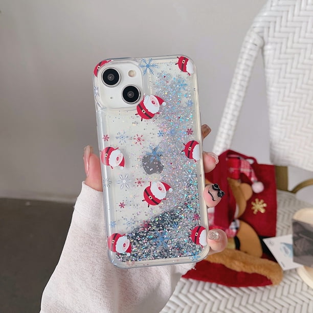 Bling Navidad Arenas Movedizas Caso Del Teléfono Para Samsung Galaxy S20 Ultra S20 + S10 Plus S10 5G S20 FE Glitter Árbol De Cubierta Suave Santa Claus Casos Trineo Alce