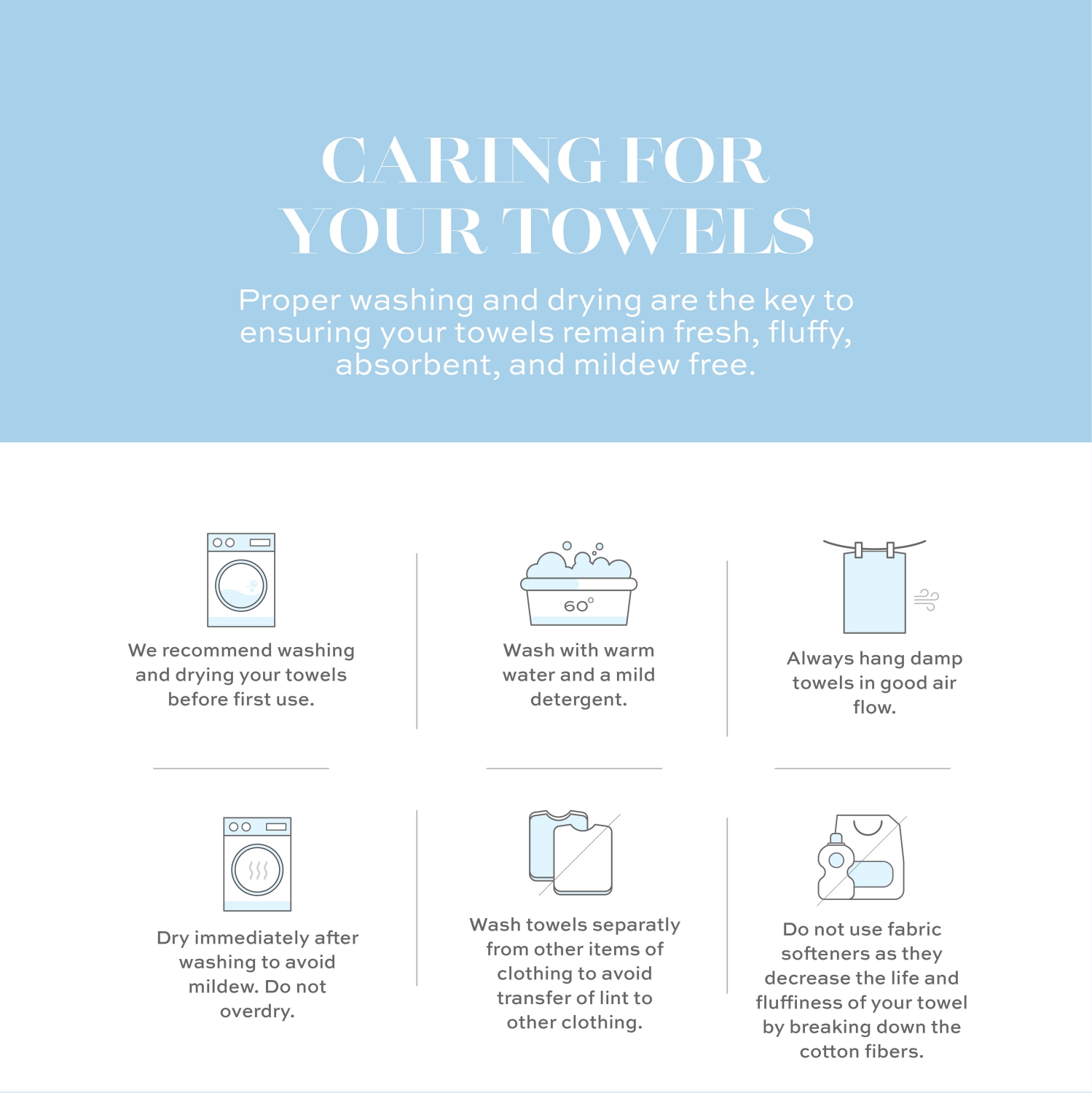 White Classic Hotel Collection 8-Piece Towel Set, Light Blue photo 5
