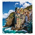 thumbnail image 3 of Ambesonne Sea Life Shower Curtain, Italian Mediterranean, 69"Wx70"L, Multicolor, 3 of 3