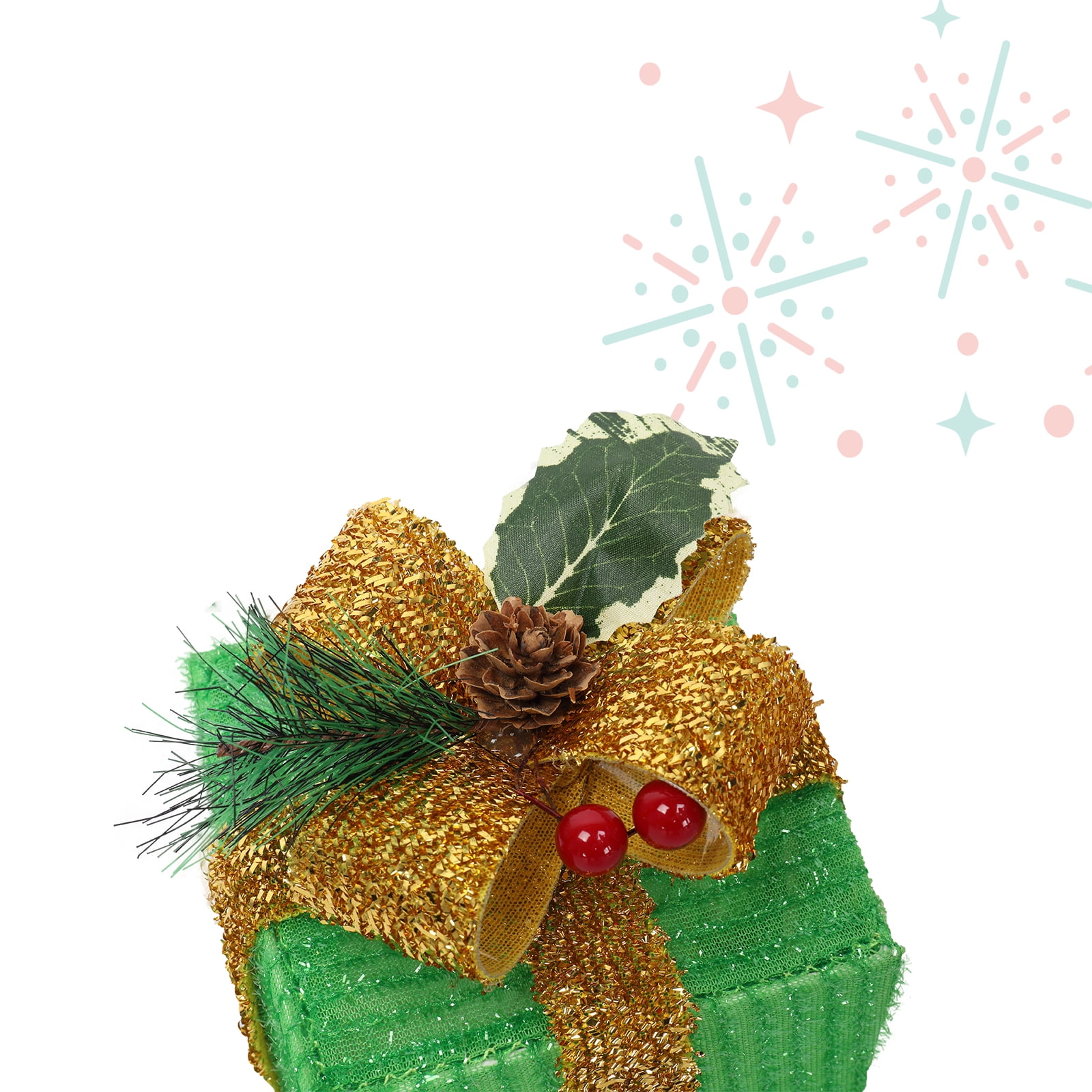 3-Pack Christmas Lighted Gift Boxes 60 Warm White LEDs, ABS Plastic with Stable Bracket, Cute Fashionable Decor for Home Garden Commercial