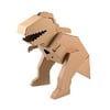 DIY 3D T-Rex Dinosaur Cardboard Stand-Up, Craft Kits, Toy, DYO - Paper, 1 Piece, Brown