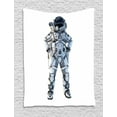 thumbnail image 1 of Astronaut Tapestry, Real Image of Spaceman in a Suit Standing on a Plain Background, Wall Hanging for Bedroom Living Room Dorm Decor, 40W X 60L Inches, White Purpleblue Dark Grey, by Ambesonne, 1 of 2