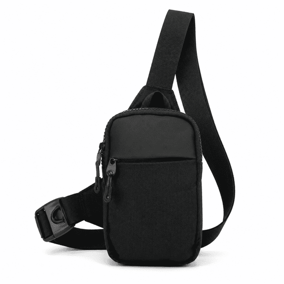 Kabuer Mini Sling Bag for Men & Women Small Crossbody Chest Bag Waterproof Black