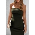thumbnail image 3 of Vestido PRETTYGARDEN Strapless Bodycon Maxi con Abertura en Verde Militar XS, 3 of 7