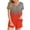 Red, variant on 2 Piece Sets for Women Fashion Gradient Casual Home Two-piece V-neck Top With Pocket Shorts Set