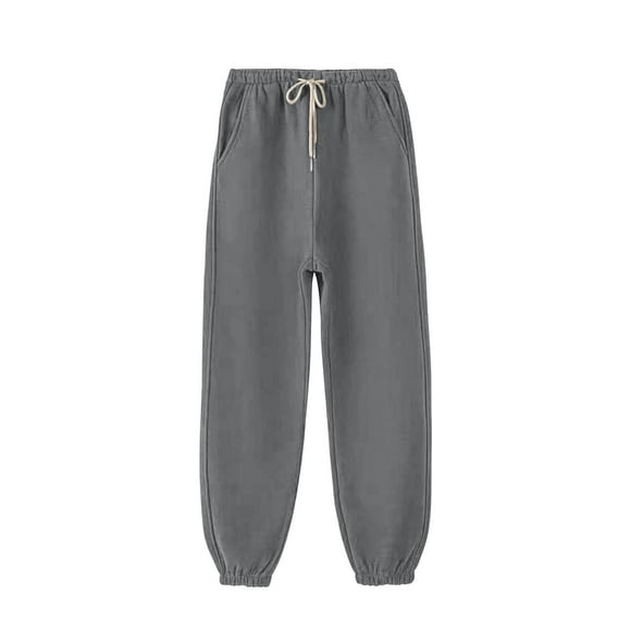 GigrtiJin Women's Cinch Bottom Sweatpant Drawstring Elastic Waist Jogger Pants with Pocket Solid Color Sport Lounge Pants