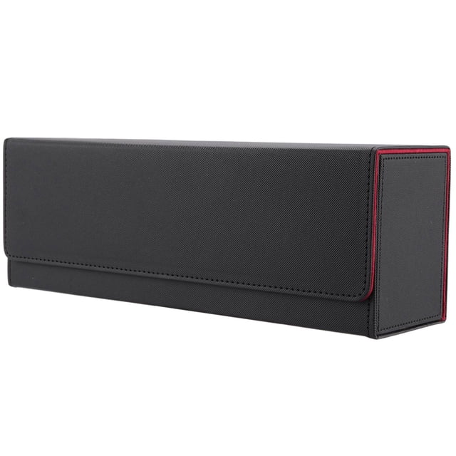 para Caja de Baraja 400 Caja de Baraja de Cartas Caja de Almacenamiento de Tarjetas Caja de Baraja Caja de Baraja de PU para Juegos de Cartas Coleccionables (Negro + Rojo)