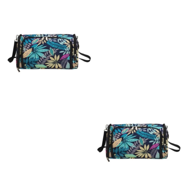 Bolsa de almacenamiento de hilo Yuarrent Bolsas de tejer de hombro 2piezas hoja azul