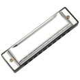 thumbnail image 1 of 10 Holes Blues Harmonica Instrument Stainless Steel Mouth Organ, 1 of 5