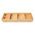 thumbnail image 1 of Organizador de cajones de madera para cubiertos, con 4 ranuras, para utensilios de cocina, organizador de cajones para guardar cubiertos, cucharas y tenedores., 1 of 5
