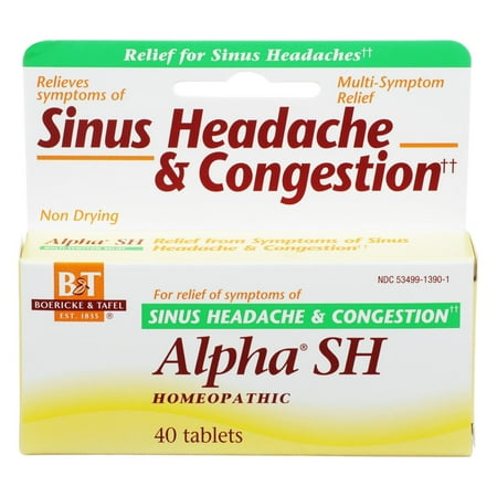 Boericke & Tafel - Alpha SH Sinus Headache & Congestion - 40 Tablets