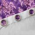 thumbnail image 4 of Feelyou Purple Boho Damask Blackout Curtains Set of 2 (52x84 Each), Retro Window Curtains, 4 of 6