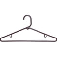 thumbnail image 3 of Brown Plastic Tubular Top Hanger with Fixed Bar, Box of 144, Space Saving Tube Hangers with Hooks for Hanging Straps, 3 of 4