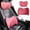 Pink, variant on Lumbar & Headrest Pillow Set, Ergonomic Foam Support For Car/Office Chair, Breathable 4D Removable Cover, Relieve Back/Neck Pain, Multifunctional For Home/Travel