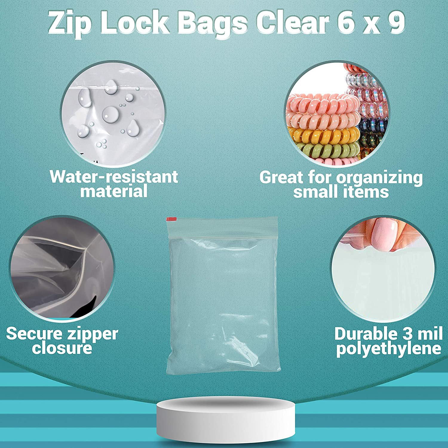 Somoga 20 PCS 18 x 21 Thick 4 Mil Large Clear Zip Poly Bags Plastic  Reclosable Zip Seal Lock Bags Heavy-Duty Clothing T-Shirts Shoes Toys  Zipper Bag