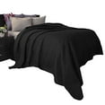thumbnail image 1 of Lavish Home 66-40-FQ-BL Solid Color Bed Quilt-Full/Queen-Black, 1 of 7