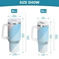 thumbnail image 6 of Yayeee 40oz Double-Wall Insulated Stainless Steel Tumbler with Handle Bottle, Blue Gradient, 6 of 8