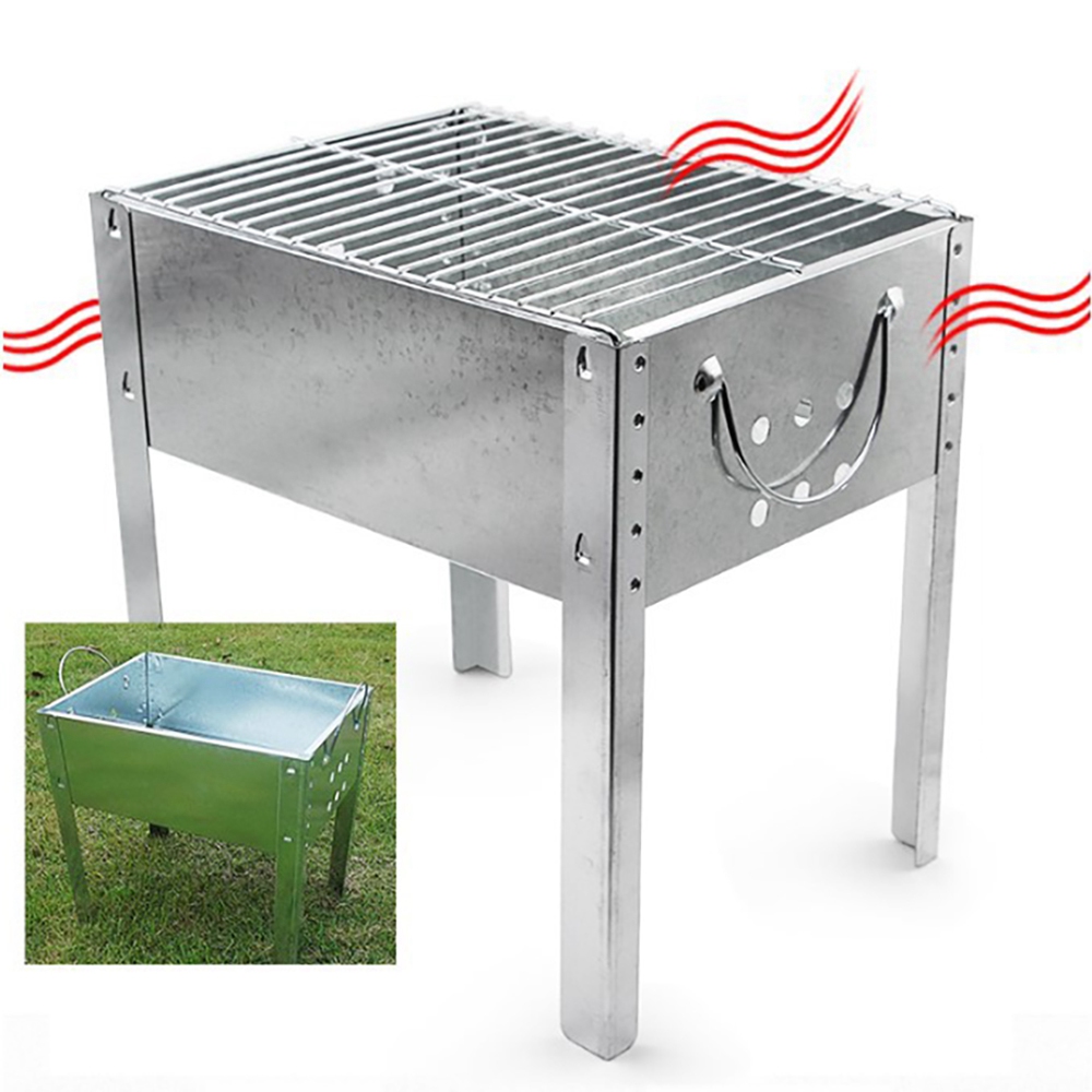 Outdoor BBQ Grill Household Portable Charcoal Grill Folding Outdoor Grill Disassembled Stainless Steel - image 5 of 8
