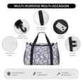 thumbnail image 4 of Fotbe Lavender Flowers Bolsa de Viaje con Estampado, Bolsa de Fin de Semana para Mujer con Compartimento para Zapatos, Bolsa de Gimnasio con Bolsillo Húmedo, 4 of 7