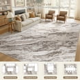 thumbnail image 4 of MICGEEK 10x14 Washable Area Rugs for Living Room, Modern Abstract Printed Rug, Vacuum-Friendly, Non Slip Indoor Rug for Bedroom Dining Room Home Decor Carpet, Brown, 4 of 10