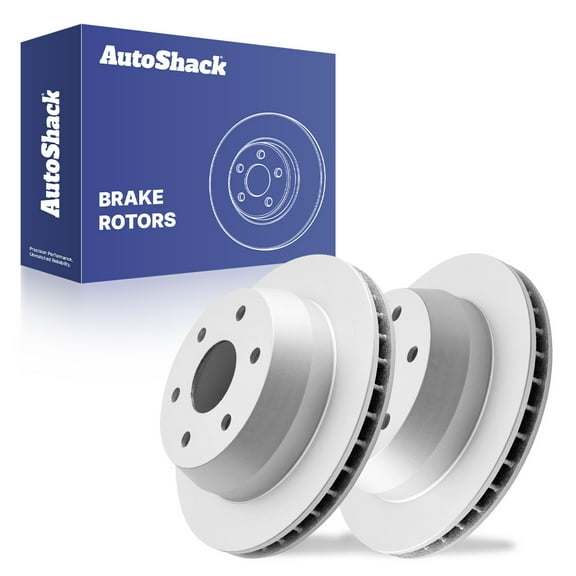 AutoShack Rear Vented Coated Brake Rotors 2-PC Set Replacement for 2003-2014 Chevrolet Express 1500 2003-2014 GMC Savana 1500 2000-2006 GMC Yukon 2000-2006 Chevrolet Tahoe ArmorStop 12.99" (330 mm)