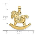 thumbnail image 2 of 14k Gold 3-d Playful Rocking Horse Charm 22.3x18.4mm Wide Pendant Necklace for Women - 3.6 Grams, 2 of 2