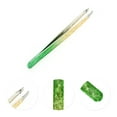 thumbnail image 3 of Unique Bargains 1 Pc Ice Flower Eyebrow Tweezer for Bathroom Travel Hotel Yellow Stainless Steel, 3 of 3