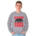 thumbnail image 5 of Football Athlete Earn Every Yard Men's Crewneck Sweatshirt Brisco Brands S, 5 of 6