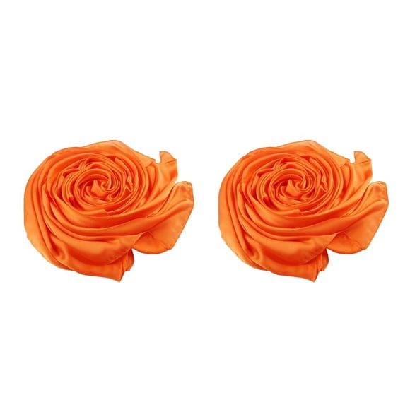 Qarigey Bufanda de mujer, chal de playa, pañuelo para el cuello para niña, accesorio de ropa de moda, hermosas bufandas de Color sólido para niñas al Naranja 2piezas Qarigey CBP341547
