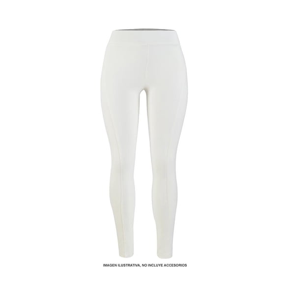 Legging Simply Basic M216A11587 Talla Ch Hueso Con corte curvo al frente