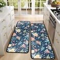 thumbnail image 4 of Kitchen Rugs Sets Of 2,Pioneer Flower Floral Print Pattern Anti Fatigue Kitchen Mat Rugs Non Slip Washable,Decorative Kitchen Floor Mats for Kitchen,Sink,Laundry,17"x47"+17"x47", 4 of 5