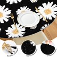 thumbnail image 4 of Bright Spring Daisy Round Tablecloth with Elastic Fit, Home and Outdoor Use, Fits 44-52 Inch Tables, 4 of 7