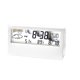 thumbnail image 1 of Crrynuo - Reloj de escritorio digital - Pantalla LCD - Con pronóstico del tiempo, termómetro y alarma - Electrónico - Funciona con pilas - Blanco, 1 of 7