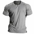 thumbnail image 1 of Vedolay Oversized Shirt Mens Striped Shirt Short Sleeve T-Shirts,Gray XL, 1 of 5