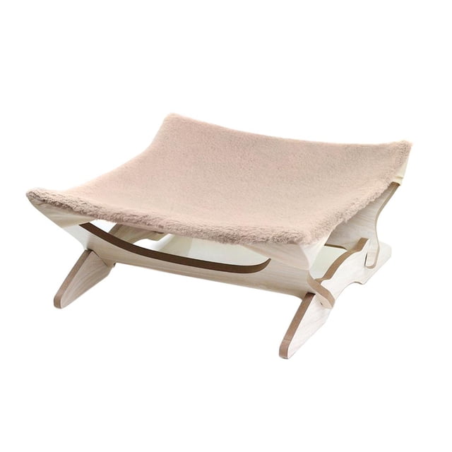 Hamaca para gatos de madera cálida de invierno de 1 ', cama plegable para conejos, mascotas pequeñas, café Zulema Cama de hamaca de gato