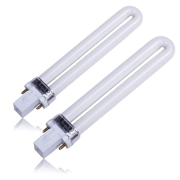 New Professional Electronic 2pcs 365nm 9w Nail Dryer Uv Lamp Light Bulb Tube Compatiblement Art Nail P_Gift Of G
