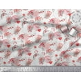 thumbnail image 3 of Soimoi Cotton Poplin Fabric Leaves & Camellias Floral Printed Craft Fabric by The Yard 56 Inch Wide, 3 of 3