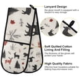 thumbnail image 2 of Yayeee Double Oven Mitt Kitchen Heat Resistant Baking 35" x7" Quilted Glove, Christmas Plaid Deer, 2 of 6